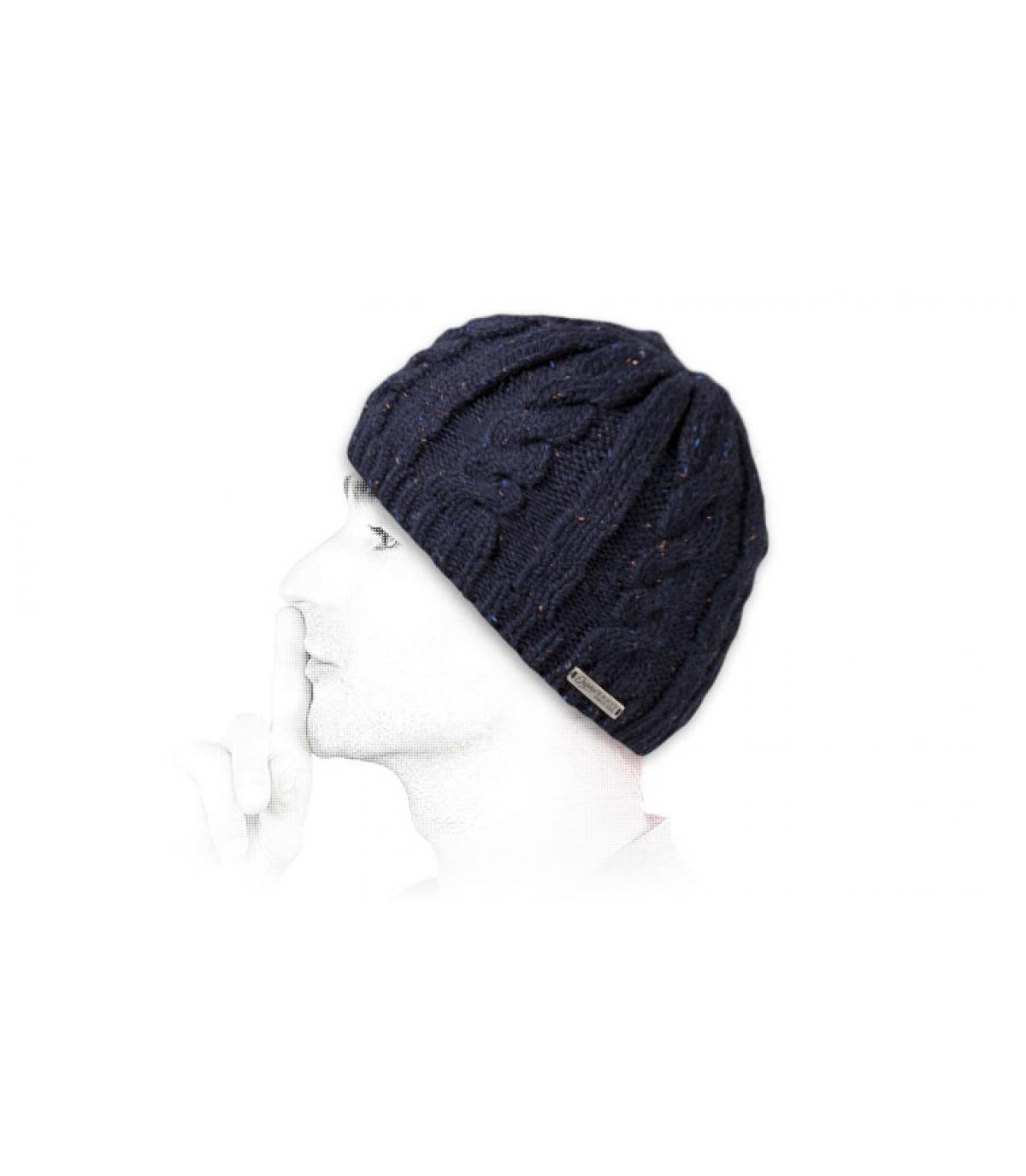 Bonnet homme bleu marine